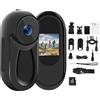 SHENMEILA Mini videocamera 1080P, action body cam indossabile, dimensioni del pollice, registrazione a mani libere, con clip posteriore per cordino, supporto per videocamera portatile di alta qualità ovunque