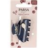 PARSA Beauty Pinza per capelli acrilico a doppia dentatura blu Fermacapelli 14 g