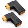 TUNOTYUE 2 Pezzi XT-60 Connettore Adattatore, XT60 Femmina Maschio Spina Angolo Retto Connettore, per Batteria RC Lipo