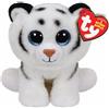 Ty - Beanie Babies - Cane Tundra Tigre bianca Peluche, 15 cm, Pupazzo con occhioni glitter