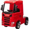Mondial Toys Camion Elettrico per Bambini Scania 500R 12V con Licenza Sedile in Pelle Telecomando Ruote in Gomma MP3 Porte Apribili Luci LED Full Optional (Scania Rosso)