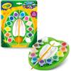 CRAYOLA 54-1066 Set di Tempere Lavabili per Bambini con Pennello, Colori Assortiti, Set da 12 colori, 1 tavolozza, 1 pennello. Vasetti di tempera richiudibili e ricaricabili.