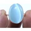 Certificato Naturale Blu di Gatto Occhio 23.20 CT Ovale Gemma Anello Classico
