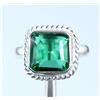 12.30 KT Certificato Naturale Verde Smeraldo Ottagono Gemma Uomo Raro Design