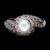 Egemdiamond 925 Anello Argento Sterling Rotondo Rodolite Perla Gemma Misura 8 No USA Import