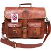 Fatto a mano Borsa A Tracolla In Pelle Da Uomo Per Laptop 11" 13" 15" 16" 17" 18"