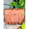 Borsa Per Laptop In Pelle Di Qualità Marrone 18x14x6"