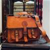 Fatto a mano Mens Genuine Vintage Borsa Tracolla Laptop In Pelle 28" Brown Nuova