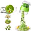 EHIOG Spiralizzatore di Verdure, Spiralizzatore di Verdure Taglia Verdure a Spaghetti, Affettatrice a Spirale Manuale per Fare Pasta Vegetale,Cetriolo,Carote Tagliuzzati (4-in-1)
