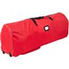 YWJLQH Borsa Porta Albero di Natale Salvaspazio Sacco Impermeabile per Trasporto Custodia Zippata con Ruote Tessuto 600D Resistente Alla Polvere Adatto per S, Rosso 122x38x51cm