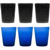 MEMENTO Set 6 bicchieri acqua in pasta di vetro 300cc (Internal)