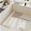Hixingo Tappeto da Cucina Forma a L, Tappeti Cucina Antiscivolo Assorbente Asciugatura Rapida Tappetino Passatoia di Diatomite Lavabile per Casa Corridoio Bagno (Stile 7,100x100x45cm)