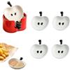HSYTEK 4 ciotole per salse, 9,8 x 8,5 cm, a forma di mela, in ceramica, impilabili, con contenitore abbinato, piccole ciotole per ketchup, senape, salsa di soia, aceto (bianco + rosso)