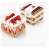 xilianBPK 12 Pezzi Bicchieri da Dessert Quadrati in PET Trasparente 360 ml con Coperchio Ermetico - Porta Dolci Riutilizzabili per Mousse, Budini, Gelati, Tiramisù e Biscotti, Perfetti come portatorte e viaggio