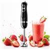 BESROY Frullatore a Immersione 1100W in Acciaio Inox, Frullatore Elettrico con 2 Velocità & Turbo, Lavabile in Lavastoviglie, per Smoothie e Zuppe, Nero Scuro