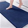 Exclusivo Mezcla Tappeto da bagno chenille, assorbente e morbido, 60x180 cm | Asciugatura rapida, Lavabile in lavatrice, Morbido, Confortevole, Doccia, Cucina, Soggiorno, Decorazione, Blu Marino