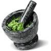 Flexzion Set di mortaio e pestello, nero, 10,2 cm, in granito pesante, macinino per guacamole, erbe, spezie, aglio, pillole medicinali, cereali, cucina, cucina