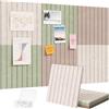 Lifewit Bacheca autoadesiva in feltro, 90 x 60 cm, confezione da 6 bacheche in sughero, decorazione da parete con 30 puntine, per ufficio, cucina, cameretta dei bambini, lino