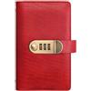 Generic Libro Sfida Risparmio 100 Buste con Lucchetto Password per Privacy, Pianificatore Sfida Risparmio Denaro, Raccoglitore Budget Cash Stuffing per Finanze Domestiche (rosso)