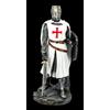 Bianco Templari Figura Con Scudo E Spada - Medioevo Guerriero Dekostatue