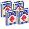 BICYCLE 4 Mazzi Di Carte Da Gioco Bicycle Con Fantino Blu Per Magia