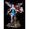 Figura Di Elfo Seduta Su Un Rametto Con Gufo - Decorazione Fantasy Regalo