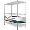 KARAT Scaffale metallico decorativo e robusto, scaffale per magazzino, scaffale per cantina per bagno, cucina, ufficio, spazi abitativi ed esterni (90x35x90-chrome-everest ⌀ 22mm)