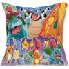 YFCHOTI Federa per cuscino per bambini, federa decorativa con elfo dei cartoni animati, federa super morbida con motivo su entrambi i lati e cerniera nascosta