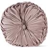 Il Gruppone Passione Casa IlGruppone Cuscino Rotondo Zucca Effetto Velluto Circolari Per Divano Decorativo Letto 40 Cm - Rosa