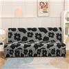 LJQAIZYL Copri Divano Letto Con Gonna A Balze 2/3/1 Posti Fantasia Copridivano Senza Bracciolo Pieghevole Fodera per Elastici Futon Lavabile Copertura per Divano Letto Antigraffio Gatto (150-190cm,J)