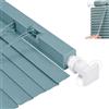 Generico Persiana alla Veneziana in Alluminio, 40 60 70 80 90 100 110 130 150 160 180 215 cm Fissaggio a Soffitto Incluso, Protezione dai Raggi UV, Design Moderno(Blue-4)