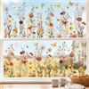 Supzone 2 Set Adesivi Finestra Autunno Vetrofanie Fiori Farfalle per Finestre | Adesivi Elettrostatici Anti-Collisione per Autunno Decorazioni Finestre Ringraziamento Halloween Vetro Porte Cucina