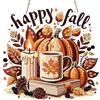 MOTGOM 5D Diamond Painting Pendente Ciondolo Kit Cartello Zucca Hello Fall, Pittura Diamante per Acchiappaluce, Diamond Painting Artigianale Per La Decorazione Della Parete Di Casa 20x20cm
