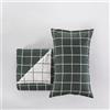 COGAL Parure Copripiumino Fantasia a Quadretti, 1 Piazza e Mezza, Verde, con 1 Federa, Set Sacco Copripiumino, Biancheria da Letto Made in Italy