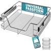 CASARIA® 3x Cestello Estraibile Sottolavello 50cm 20kg Cassetto Telescopico Metallo Guide Scorrevoli Cucina Cestelli Cucina Cassetti Estraibili