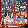 Supzone Vetrofanie Natalizie 9 Fogli Omini Zenzero Pupazzi Neve Adesivi Finestre | Elettrostatiche UV, Doppio Lato, 20x29 cm, Riutilizzabili, per Vetri, Specchi, Vetrine, Auto, Casa, Inverno e Natale