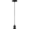 LEDSone Lampada a sospensione industriale vintage regolabile con attacco E27, cavo da soffitto da 10 cm, struttura in metallo per cucina, soggiorno, bar 1 m - nero senza lampadina
