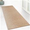 Floordirekt Tappeto passatoia per corridoio, Cucina, Effetto sisal, Lavabile, Antiscivolo, 66 x 250 cm, Colore Naturale (Kalkutta)