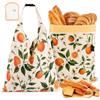 Dokpav 2pcs Sacchetto pane cera d'api, con Manico/fibbia, 43×33 cm (C) | Tela cerata per pane, Sacchetti cera d'api per alimenti, riutilizzabile, per lievito madre e prodotti da forno