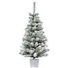 HOMCOM Albero di Natale Artificiale Innevato 116 Rami Ø40x90cm Verde | 60 Luci LED Bianche, Albero di Natale con Luci Incorporate, Base con Vaso Rimovibile