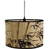Morbuy Paralume a Tamburo in Bambù Vintage Stampa Cineserie Paralume Sostituibile per E27 Lampada da Tavolo, Lampada da Terra, Lampadario, Lampada Accessorio, Decorazioni Casa (Bambù)