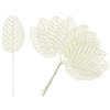 M METERXITY 120-Pack Foglia Artificiale In Seta Per Bouquet Bianco Latteo | Foglia Singola Finta Con Filo, Foglia Fiorita Finta Con Stelo, Foglie Artigianali Finto Rosa, Fai Da Te/Ghirlande