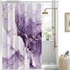 Uiiooazy Tenda Doccia Antimuffa 150x180cm Effetto Marmo Violetto Gradiente | Tenda da Doccia Sfumata Lavanda Moderna Impermeabile Tessuto in Poliestere Lavabile per Vasca da Bagno con 10 Anelli