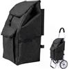 Ulawellor Borsa di Ricambio per Carrello della Spesa in Tessuto Oxford 1 Pezzo Nero | Misura 55 x 31 x 23 cm, Sostituisce Borse Usurate, Articoli Raccolti, per Supermercato Mercato Uscite