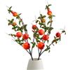 Magicherry 2 mazzi di rami di melograno artificiali da 50 cm, realistici in plastica con stelo modello di frutta finta per casa cucina tavolo centrotavola vaso decorazione, rosso