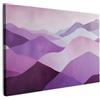 MuchoWow© Quadri Grandi Dimensioni Quadretti Da Parete Quadro Moderno | 60x40 cm - Camera Da Letto Stampa Foto Su Tela Soggiorno Cornice Decorazioni Astratto - Onde - Paesaggio - Viola