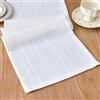 Qryflly Runner da Tavolo Moderno Lavabile Runner Tavola 30 x 140 cm Bianco | Quadri Tessuto Lino Cotone Rustica Centro Tavola Decorazioni per Letto Morbido Decorazione da Tavolo in Cucina