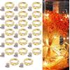 GOEDCH Luci LED a Batteria: 20 Pezzi Mini Lampada a Batteria Filo Di Rame, 3 Metri 30 LED Rame Filo Ghirlanda Catena Luminose per Natale Matrimonio Decorative Festa Interno Camera, Bianco Caldo
