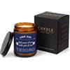 Generic Regalo Zio - Candela Profumata Lavanda 200g Compleanno Natale | Candela profumata alla lavanda. Regalo uomo zio per natale o compleanno. 200g cera di soia, profumo delicato.
