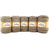 TRICOT CAFE' L'Occasione by Tricot Cafè - Set 5 Gomitoli in Misto Cotone e Acrilico per Maglia e Uncinetto - Filato Leggero e Traspirante - Ferri 4.00/4.50-100g (170m)(5 Pezzi)(Beige 4)